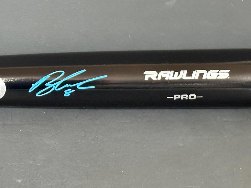 SidsGraphs Brandon Lowe Pittsburgh Pirates Autographed Signed Black Baseball Bat BECKETT Witness Hologram - Image 2